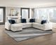 Homelegance® Isla 4-Piece Beige Sectional with Reversible Chaise, Pull-out Bed and Hidden Storage-1