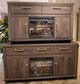 Signature Design by Ashley® Brazen Valley Dark Brown 60" TV Stand with Electric Fireplace-1