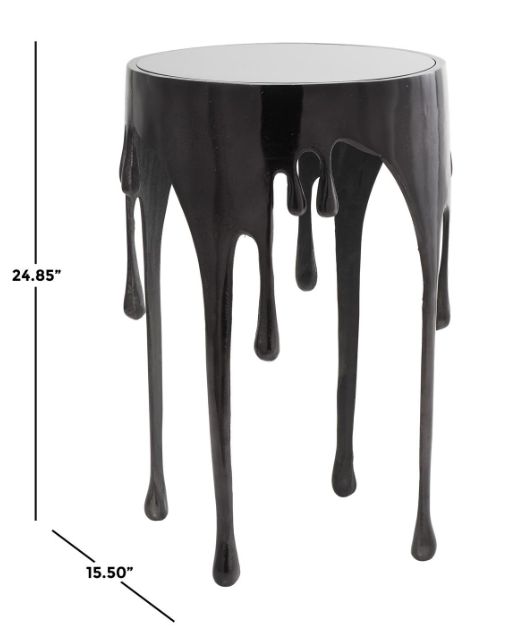 Deco Marche U Select Black Abstract Melting Drip End Table-3