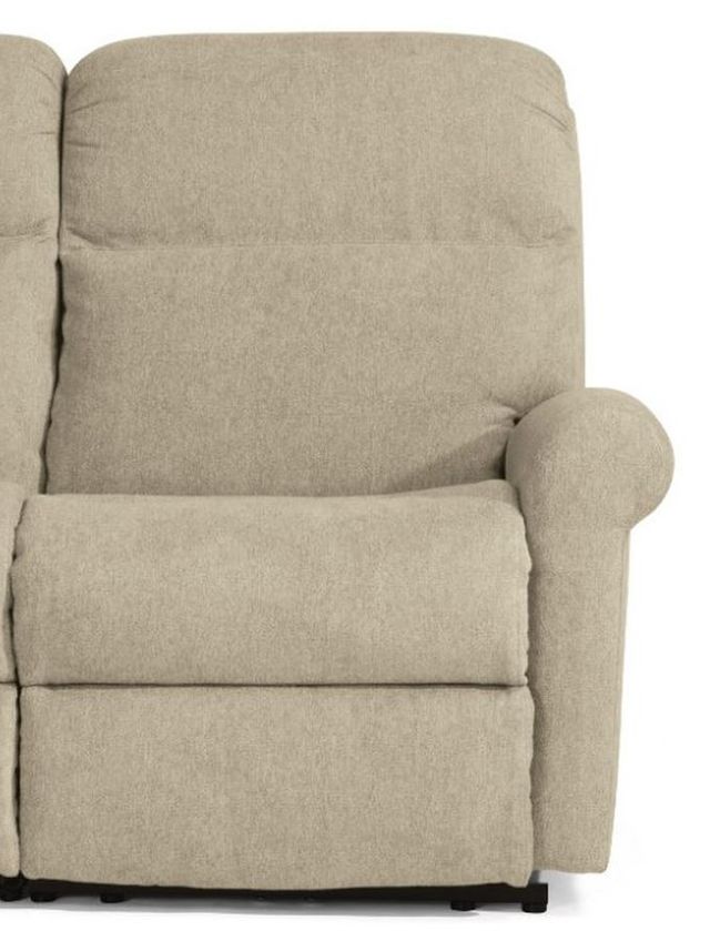 Flexsteel® Davis Taupe Right Arm Facing Power Recliner with Power Headrest-0