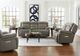Bassett® Furniture Club Level Evo Pewter Power Reclining Loveseat with Console-3