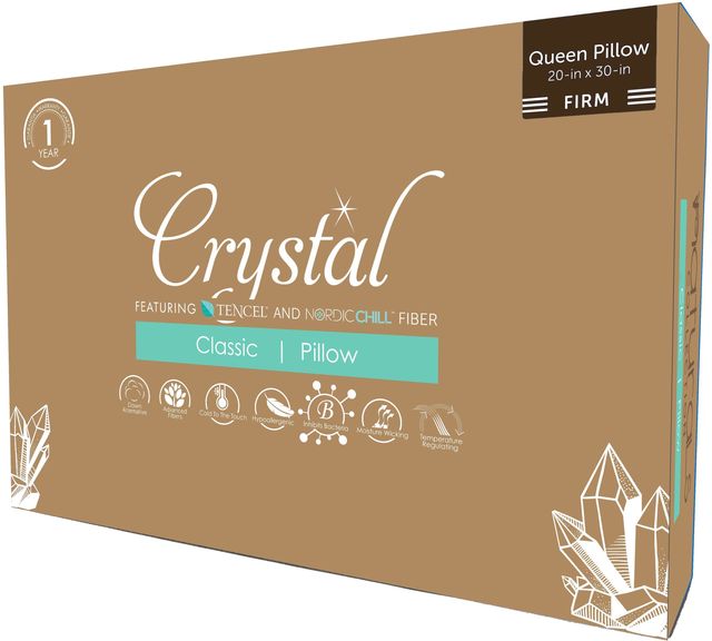 Protect-A-Bed® Naturals White Crystal Classic Queen Pillow-0