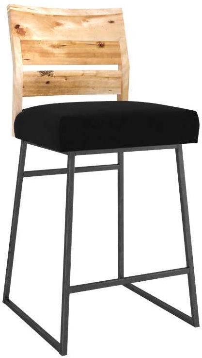 Canadel® Loft Natural Washed Upholstered Fixed Stool-0