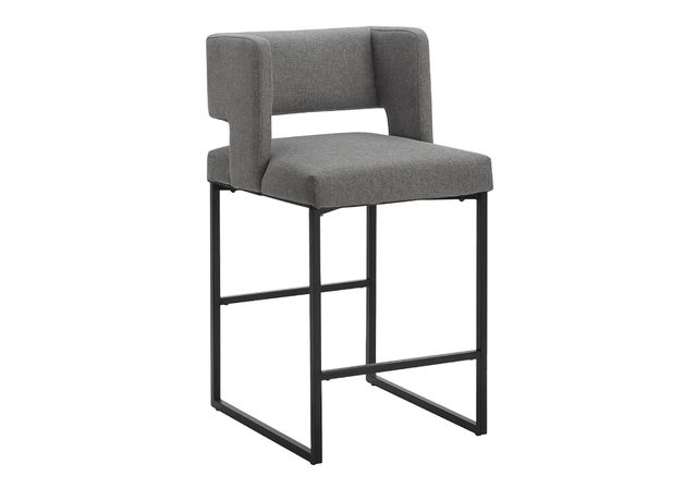 Monarch Specialties Inc. 2-Piece Black/Grey 36" Counter Stool Set-0