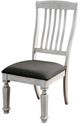 Furniture of America® Georgia 2-Piece Antique White Dining Chair Set with Gray Top -2