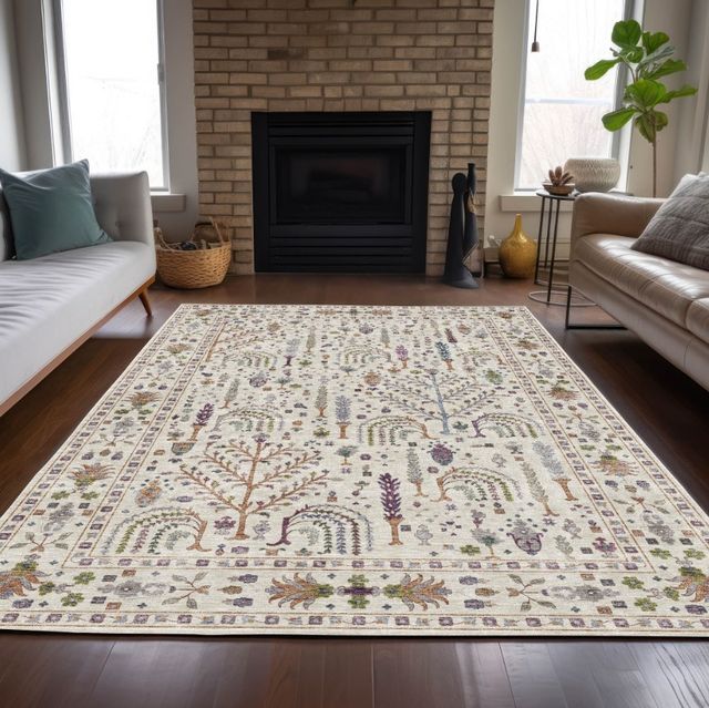 Dalyn™ Rug Company Hatay HY5 Ivory 5'x8' Area Rug-4