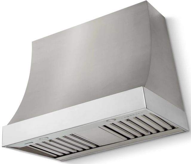 La Cornue CornuFé Marquee 36" Stainless Steel Range Hood with Polished Chrome Trim-0