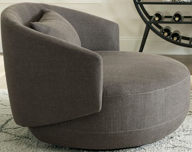Liberty Furniture Haley Charcoal Swivel Cuddler Chair-1