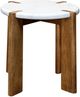 Harp & Finial® Noland Walnut/White End Table-0