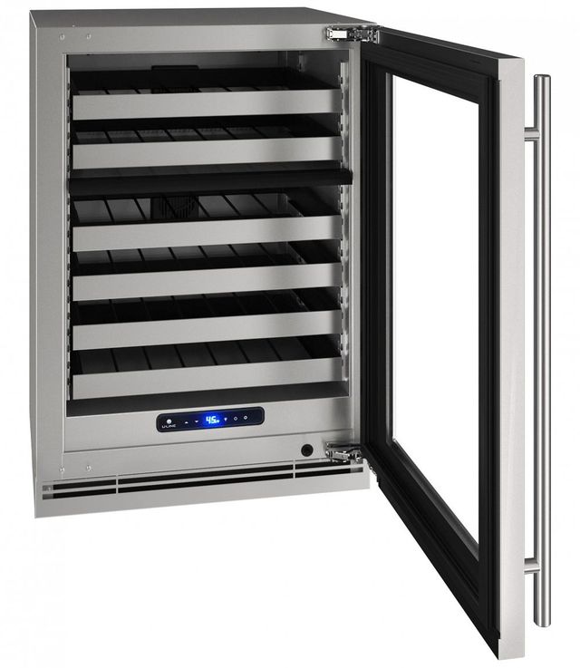 U-Line® 24" 5.1 Cu. Ft. Stainless Steel Wine Cooler-1