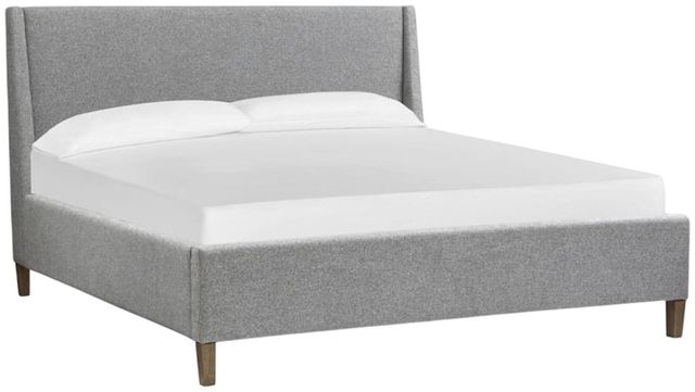 Magnussen Home® Lindon Suave Blanco White Upholstered King Island Bed-0