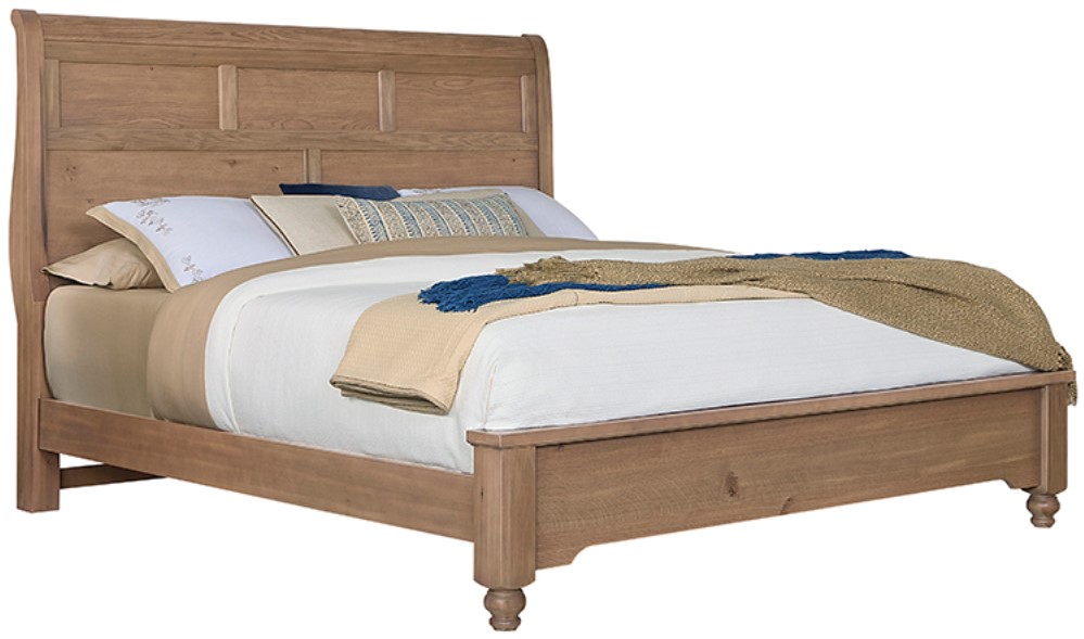 Vaughan Bassett Vista Natural Oak Queen Sleigh Bed