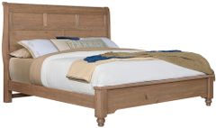 Vaughan-Bassett Vista Natural Oak Queen Sleigh Bed 