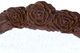 A & B Home Bingley Brown Hand Carved Rose Mirror-4