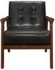 Mazin Furniture Alby Dark Brown Upholstered Accent Chair-1