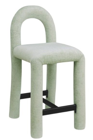 Meridian Furniture Amari Mint Upholstered Counter Stool-0