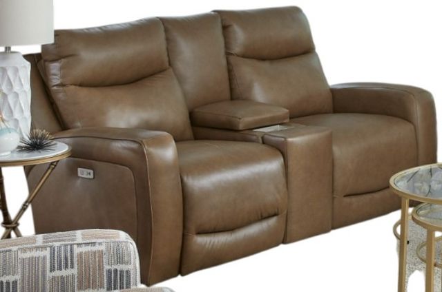 Southern Motion™ Customizable Hyde Park Manual Reclining Loveseat with Console and Hidden Cupholders
