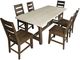 Jofran Inc. Sierrafina 7-Piece Almond/Coratado 87" Dining Table Set -0