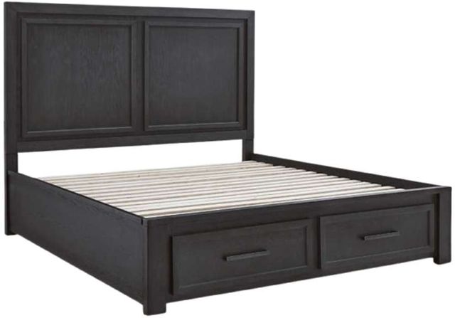 Signature Design by Ashley® Foyland Brushed Black/Dusty Gray Brown King Storage Panel Bed-1