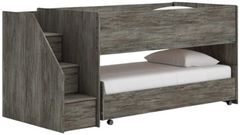 Signature Design by Ashley® Frandern Gray Twin/Twin Loft Storage Bed