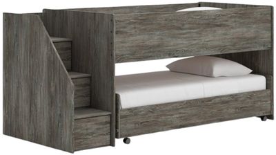 Signature Design by Ashley Frandern Gray Twin/Twin Loft Storage Bed