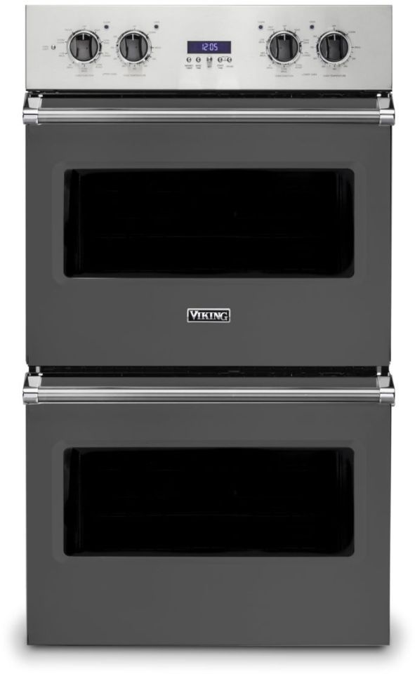 Viking® 5 Series 30" Damascus Grey Professional Built In Double Electric Select Wall Oven-0