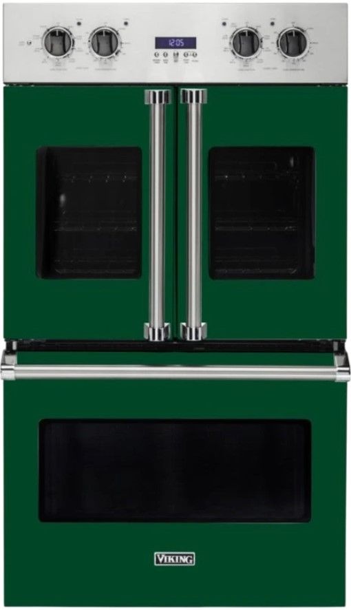 Viking® 7 Series 30" Ivy Double Electric French-Door Wall Oven-0