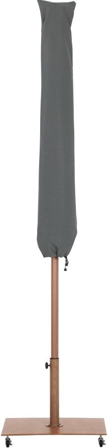 Meridian Furniture Amalfi Navy/Teak Aluminum Outdoor Patio Umbrella and Base-2