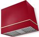 AGA Loge 36" Piccadilly Red Wall Mounted Range Hood with Polished Brass Trim-0