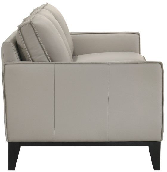 New Classic® Home Furnishings Aaron Leather Mist Gray Sofa-3