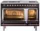 Ilve® Nostalgie II Series 48" Glossy Black Pro Style Dual Fuel Range-2