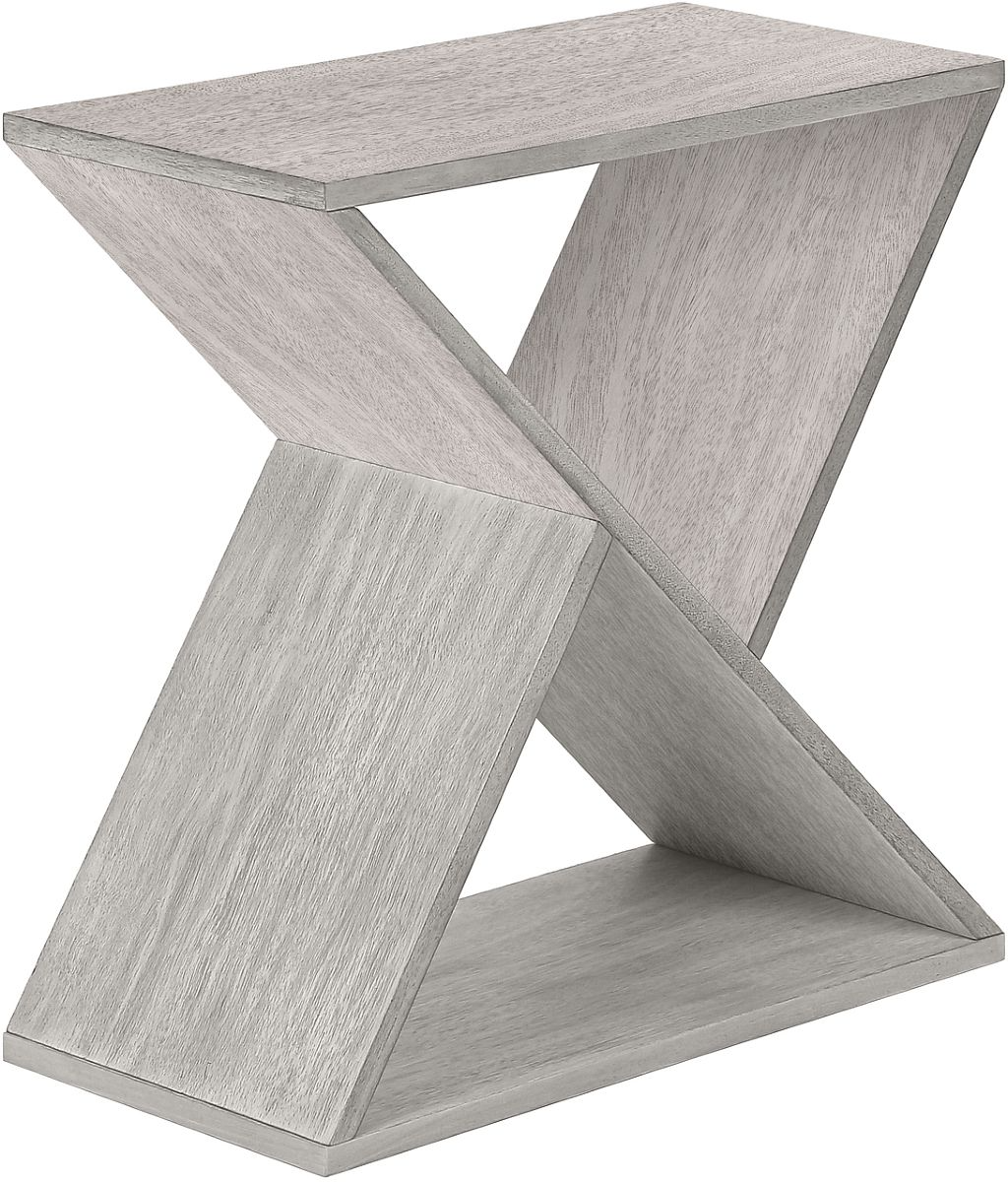 Monarch Specialties Inc. Washed Grey Veneer Narrow End Table
