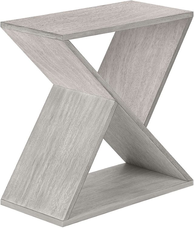Monarch Specialties Inc. Washed Grey Veneer Narrow End Table-0