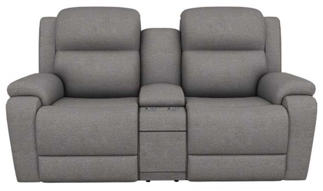 La-Z-Boy® Dorian Quarry Power Reclining Loveseat with Console, Headrest, and Lumbar-1
