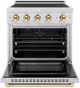 ZLINE Autograph Edition Paramount 30" Stainless Steel Pro Style Induction Range with Polished Gold Accents-1