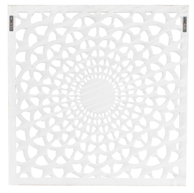 Deco Marche Floral Handmade Intricately Carved Brown Wall Art-1
