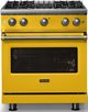 Viking® 5 Series 30" Daffodil Pro Style Gas (NG) Range with Brushed Brass Trim-4