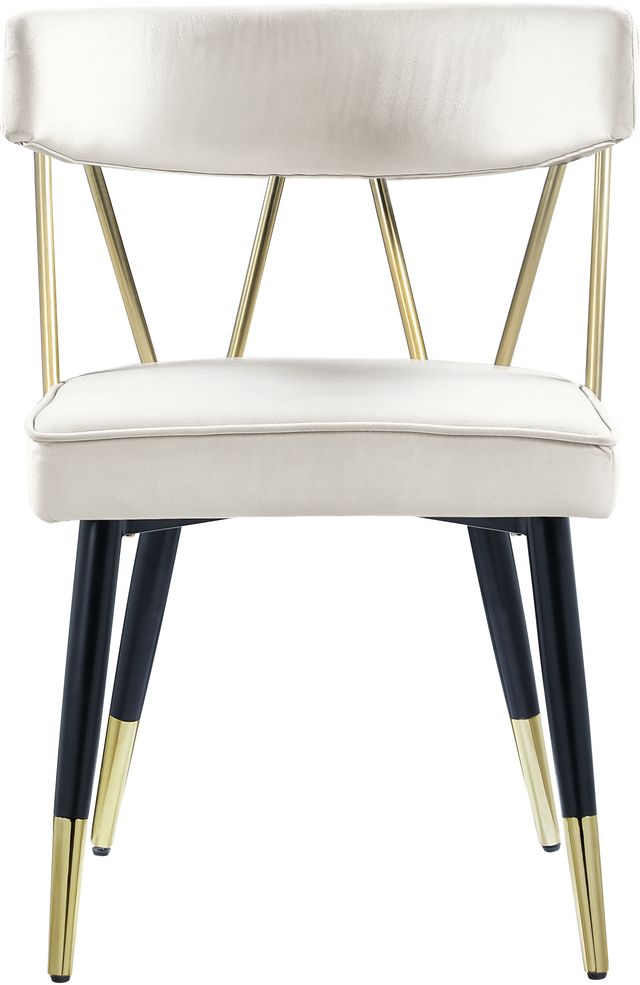 Meridian Furniture Rheingold Cream Velvet Dining Side Chair-1