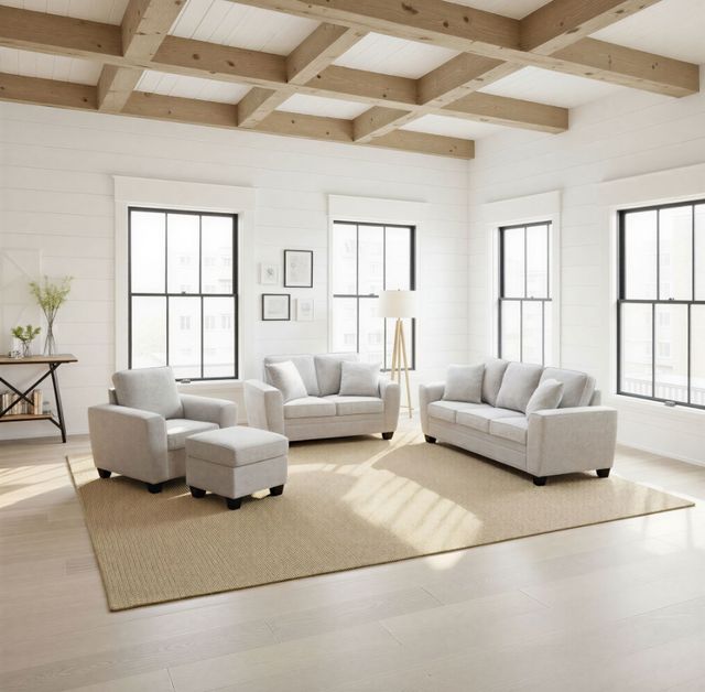 Intercon Ashbury TUP Soft Gray Chenille Sofa-1