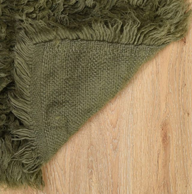 Linon Flokati Olive 5'x8' Area Rug-4