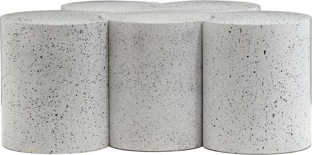 Meridian Furniture Dimple 5-Piece White Modular Nesting Coffee Table Set-0