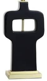 StyleCraft Norman Wyatt Home Prelude Gloss Black Table Lamp-1
