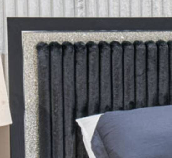 Signature Design by Ashley® Zuraleus Black Upholstered Queen Panel Headboard-1