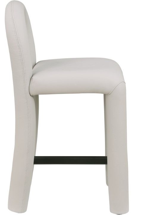 Meridian Furniture Amari Taupe Vegan Leather Upholstered Counter Stool-3