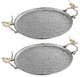 A & B Home Alvada 2-Piece Silver Large Decorative Tray Set-0