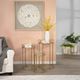 Sagebrook Home Aged Mirror Top 3 Piece Gold Accent Table Set-4