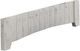 International Furniture Direct Pueblo Weathered White Queen Platform Bed Footboard with Rails-0