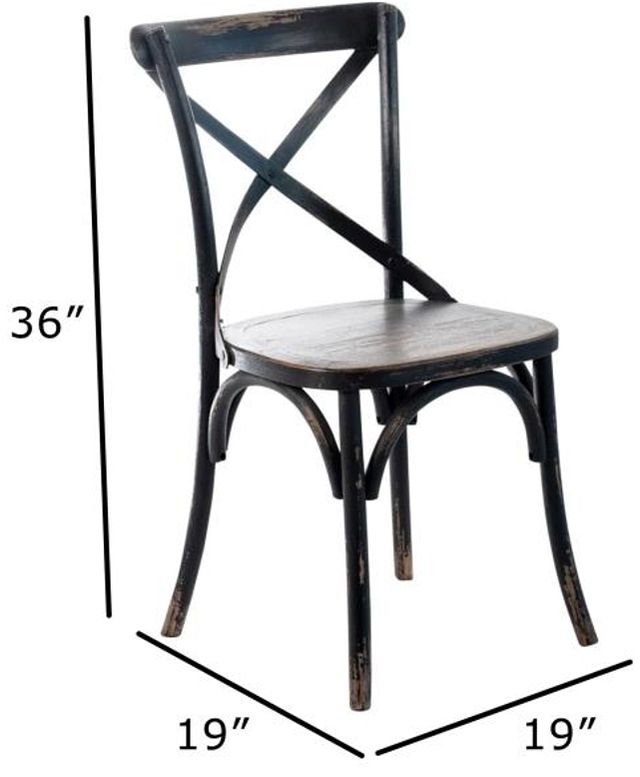 Nest Home Collections Redmond Antique Black Dining Chair-3