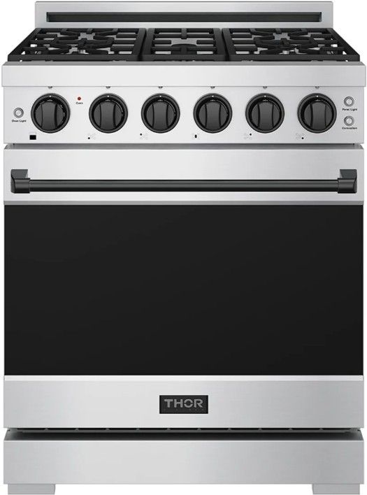 Thor Kitchen Gordon Ramsay Collection 30" Stainless Steel Pro Style Liquid Propane Range with Precision Knob Control-0