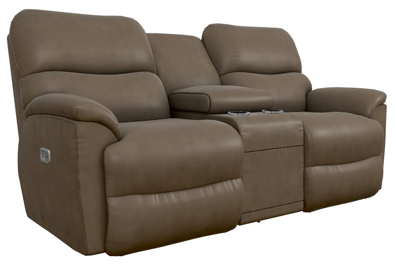 La-Z-Boy® Trouper Mink Power Reclining Loveseat with Console and